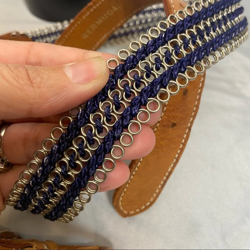 Matin Bermuda blue rope boho XL belt